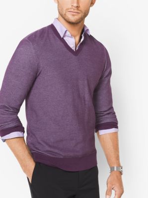 Cotton V-Neck Sweater | Michael Kors