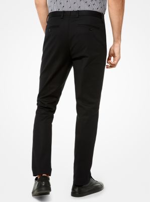 Slim-Fit Stretch-Cotton Trousers