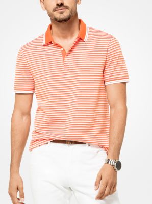 Greenwich Striped Cotton Polo Shirt