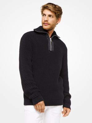 Cotton Quarter-Zip Sweater