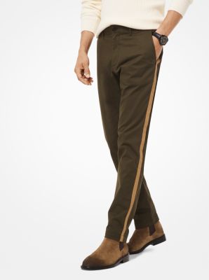 Striped Cotton-Twill Chino Pants | Michael Kors