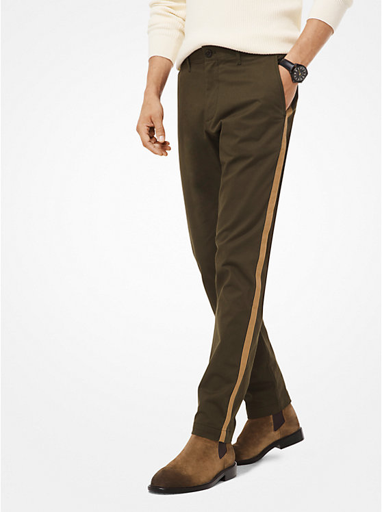 Striped Cotton-Twill Chino Pants image number 0