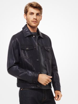 Burnished Leather Jacket | Michael Kors