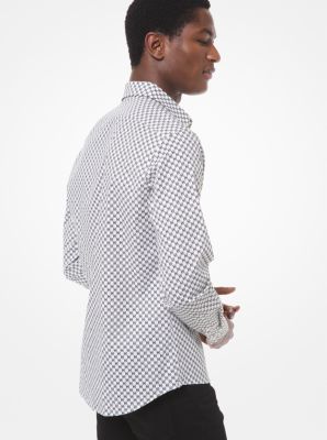 Slim-Fit Logo-Print Stretch-Cotton-Shirt