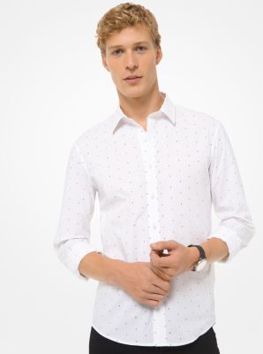 michael kors slim fit stretch shirt
