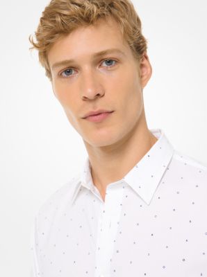 Slim-Fit Kors Logo Stretch-Cotton Shirt