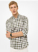 Slim-Fit Painterly Check Stretch-Cotton Shirt image number 0