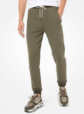 michael kors logo print cotton terry joggers