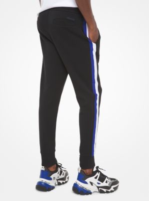 Pantalon de jogging en coton mélangé à rayures contrastantes image number 1