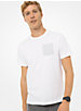 T-shirt en jersey de coton à poche à imprimé à logo image number 0
