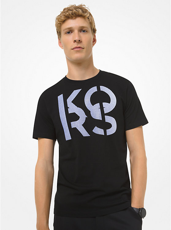 T-shirt en jersey de coton aux lettres graphiques KORS image number 0