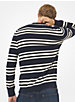 Striped Textured-Knit Cotton Sweater image number 1