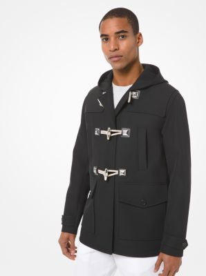 Bonded Wool and Cotton Gabardine Duffle Coat