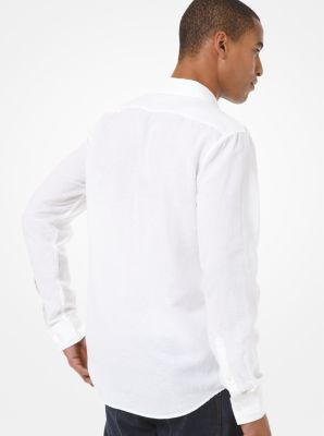 Chemise ajust&eacute;e en lin et en Tencel