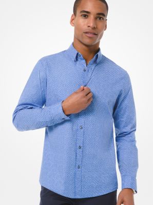 Dot Stretch Cotton Shirt