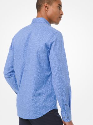 Dot Stretch Cotton Shirt