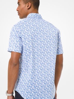 Floral Cotton Blend Short-Sleeve Shirt