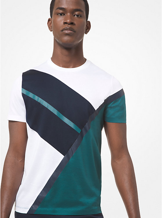 T-shirt en coton à blocs de couleurs image number 0