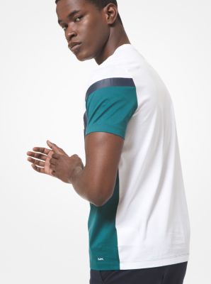 T-shirt en coton &agrave; blocs de couleurs