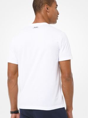 T-shirt en coton à logo texturé