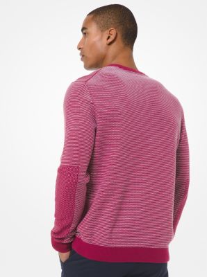 Pull en coton à maille rayée image number 1