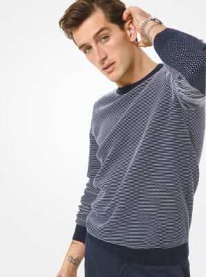 Pull en coton à maille rayée image number 0