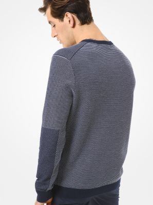 Pull en coton à maille rayée image number 1