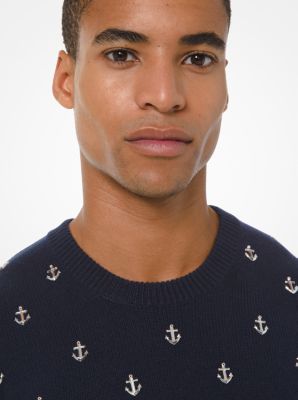 Anchor Embellished Cashmere Sweater