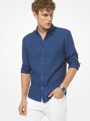 Michael kors mens store linen shirt