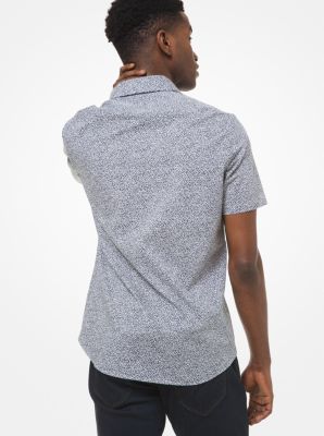 Mini Floral Stretch Cotton Short Sleeve Shirt