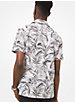 Chemise à manches courtes en mélange de coton à motif de feuilles de palmier image number 1