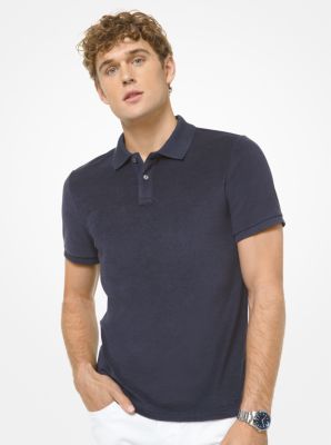 Cotton Blend Terry Polo Shirt