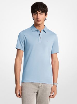 Polo in cotone con logo ricamato