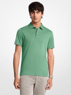 MK Poloshirt Aus Baumwolle Mit Logostickerei - Grün