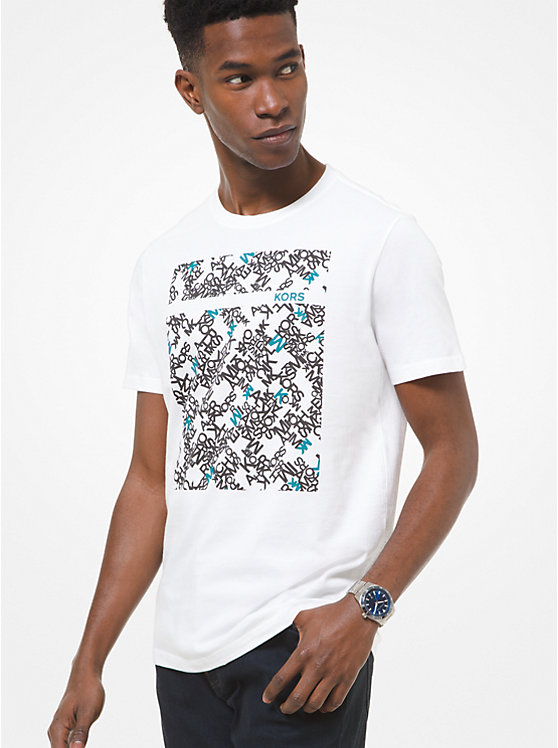 Scattered Graphic Logo Cotton T-Shirt image number 0