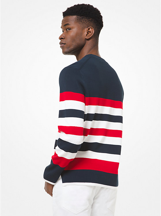 Striped Cotton Sweater image number 1