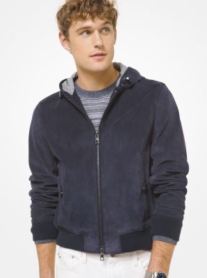 Bonded Suede Zip-Up Hoodie image number 0