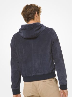 Bonded Suede Zip-Up Hoodie image number 3