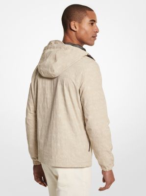 Crinkled Woven Cargo Hoodie in DUNE | Michael Kors