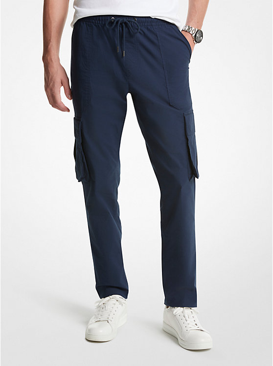 Pantalon cargo en coton extensible image number 0