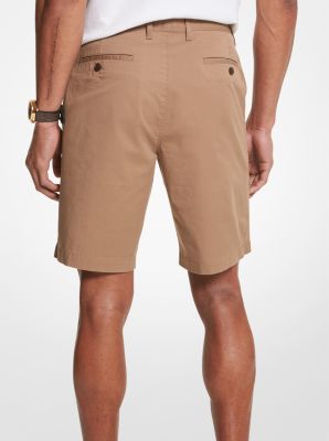 Stretch Cotton Shorts in CAQUI | Michael Kors