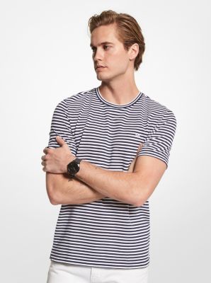 Striped Textured Cotton T-Shirt image number 0