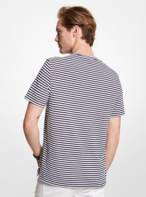 Striped Textured Cotton T-Shirt image number 1