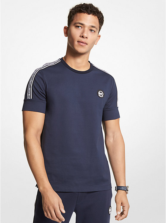 T-shirt en jersey de coton à bande à logo image number 0