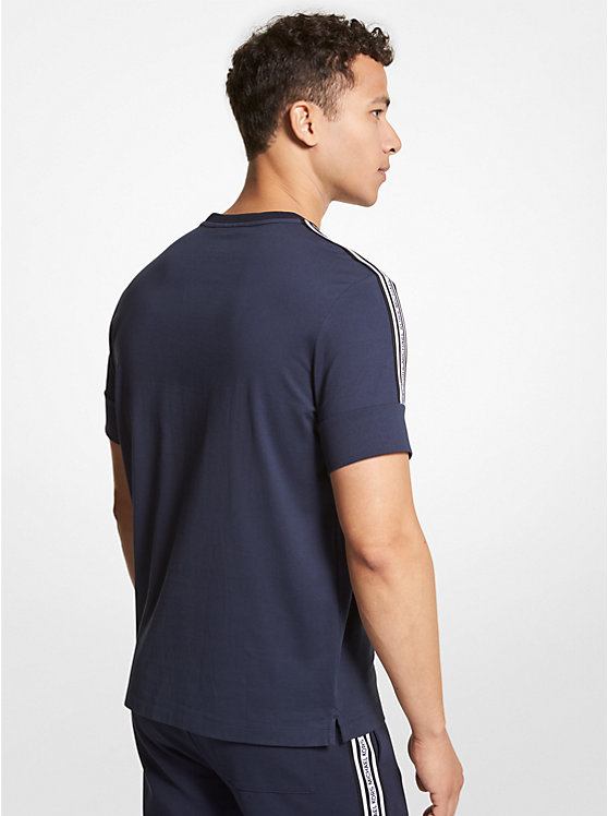 T-shirt en jersey de coton à bande à logo image number 1