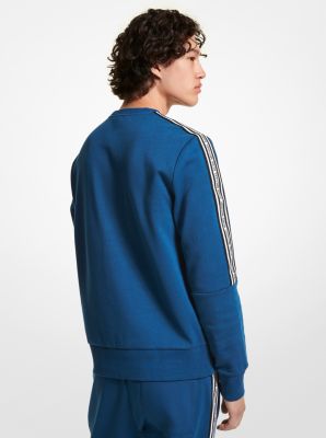 Sweatshirt aus Baumwollmischgewebe mit Logostreifen