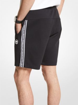 Shorts in misto cotone con fettuccia con logo image number 1