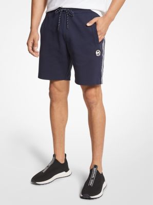 Shorts aus Baumwollmischgewebe mit Logostreifen image number 0