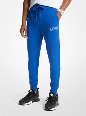 michael kors logo print cotton terry joggers