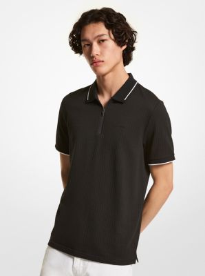 Waffle-Knit Cotton Polo Shirt | Michael Kors Canada